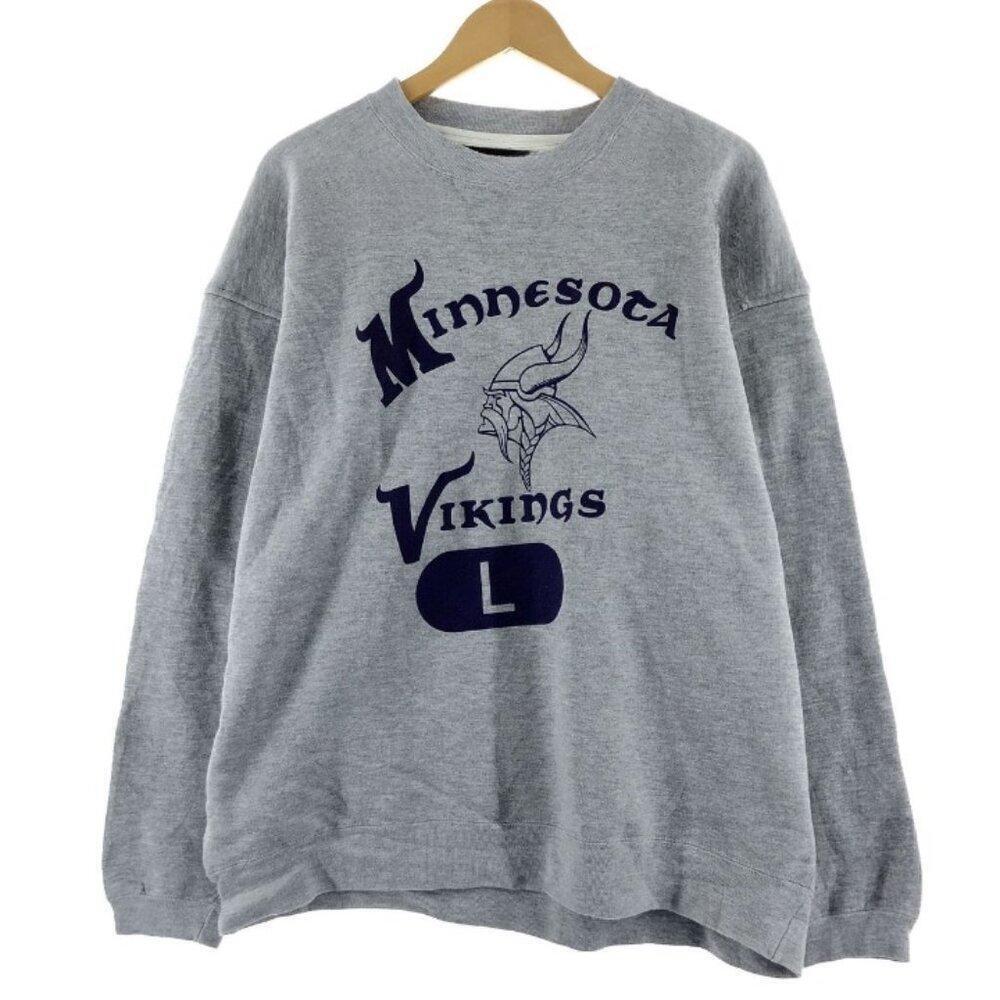 Nfl Minnesota Vikings Size Sweatshirt Retro Grey J7890000